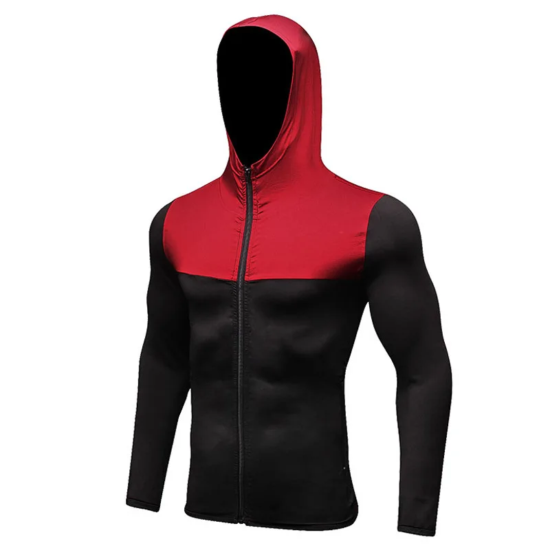 OEM Hot Selling Athletic Wear Clothing Men Blank Hoodies Outdoor  Men Hooded  Sport Running Coat Jacket