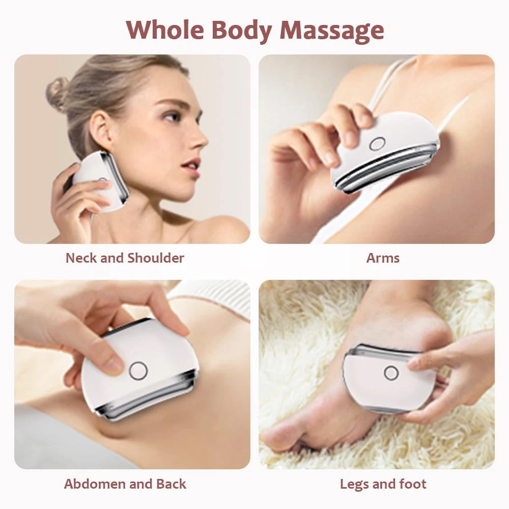 Beauty Skin Care Products Massage Gua Sha Stone Facial Tool Stainless Steel Face Massager Electric Gua Sha Scraping Instrument