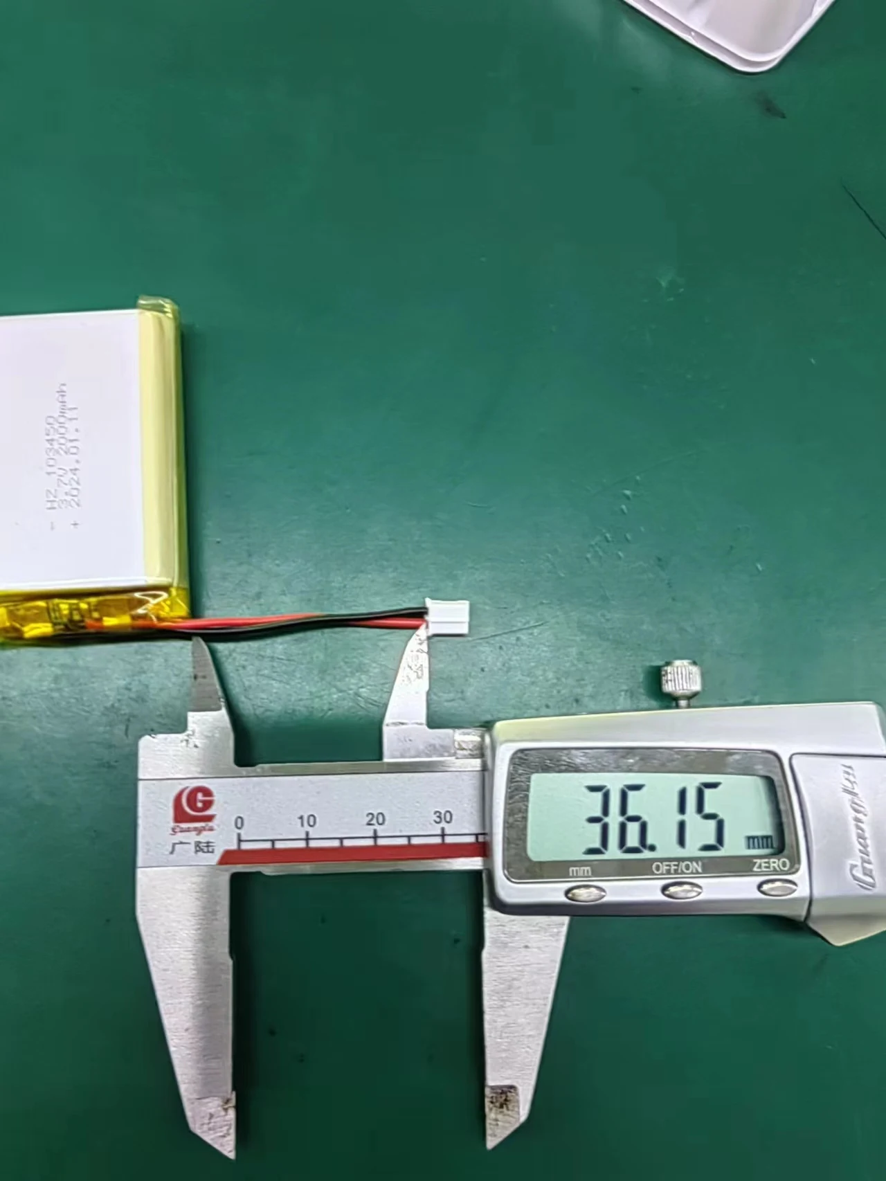 Manufacturing regular model 103450 2000mah 3.7v lithium cells lipo battery for medical digitale device