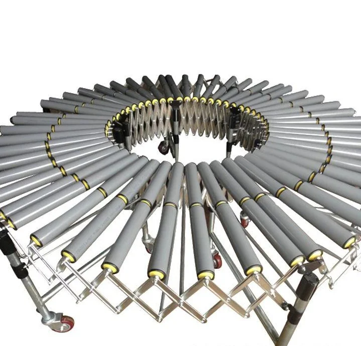 Box Packages  Telescopic Flexible Retractable Extendable Gravity No Driver Roller Conveyor