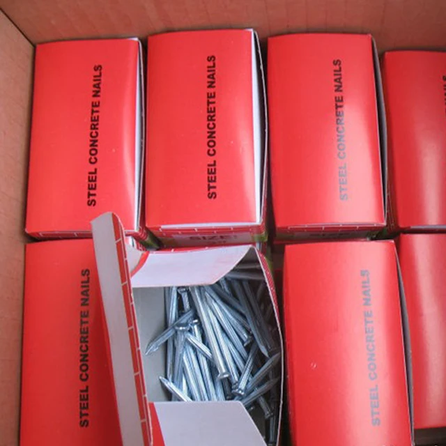 concrete nails , steel nails 1kg each box , 25 box