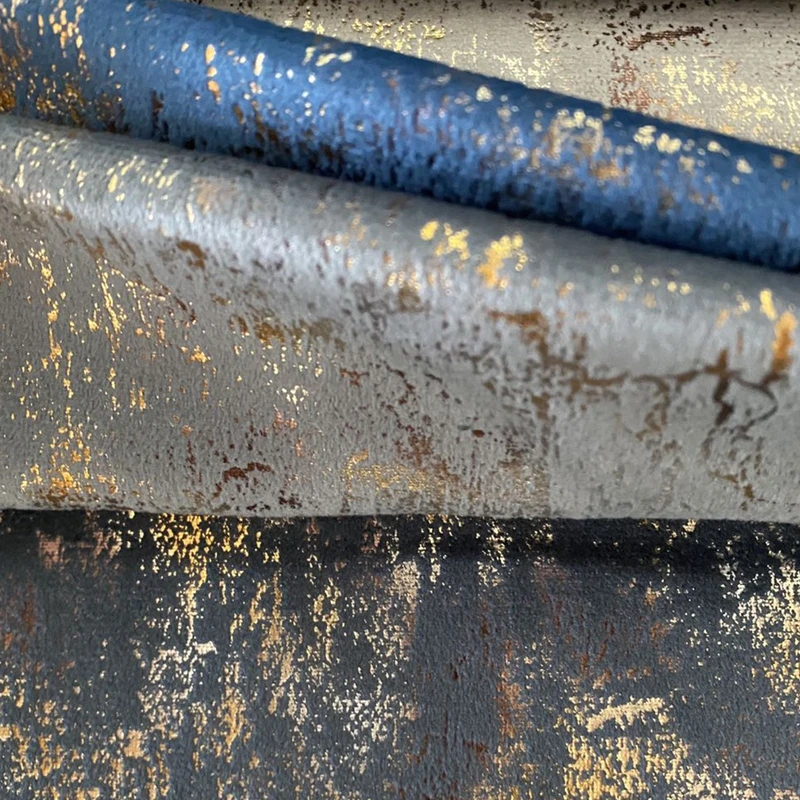 Best selling cheap golden bronzed holland velvet fabric for sofa 100% polyester fabric new design