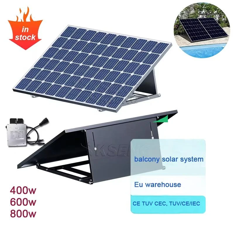 600W All in One Solar Panel Kit Plug and Play Grid Tie Microinverter System for Home Solar Balcony Setup