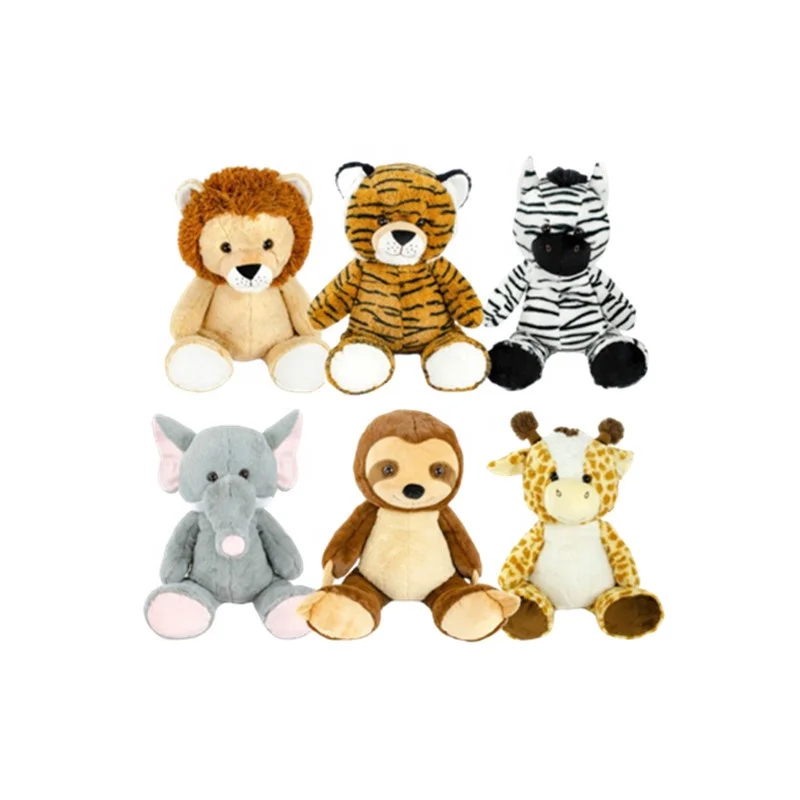 plush  Animal toy Plush Jungle Animals Stuffed Tiger Lion Leopard Plush Toys Soft Stuffed Toys