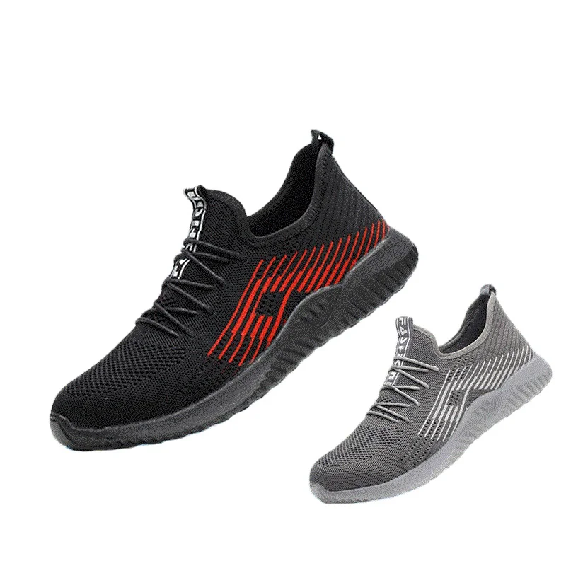 
Factory direct leisure labor protection shoes male anti - hit anti - puncture site shoes light anti - slip fly woven breathable 