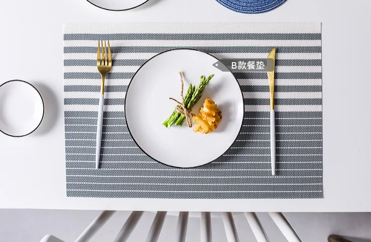 Tabletex waterproof PVC anti slip mat wholesale placemats 2022 new design western table mat lunch mat