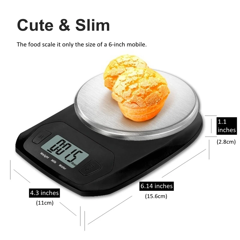 Camry Weight Measuring Mini Food Scale Stainless Steel Electronic Kitchen Scale Portable Lcd Display Digital Kitchen Scale Food