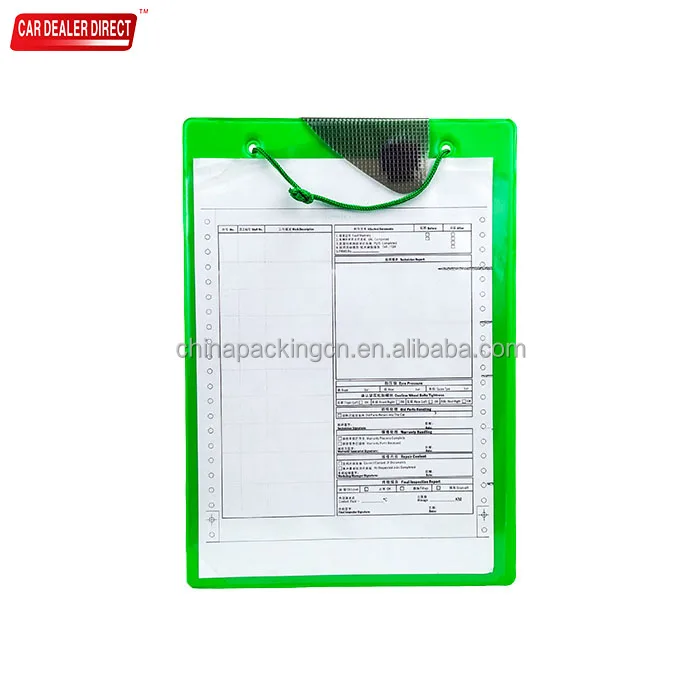 Workshop Repair Odrer A4 Clipboard Covered Edge Job Order Pockets Clipboard
