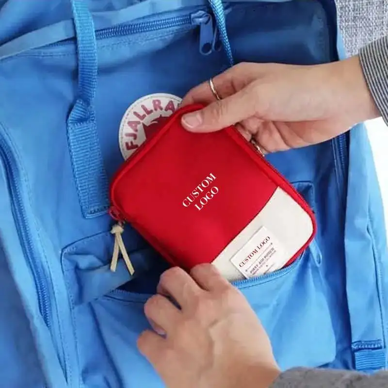 Хит продаж, красочная сумка на молнии из ткани под заказ, сумка для экстренной помощи на открытом воздухе, пустая сумка для аптечки первой помощи