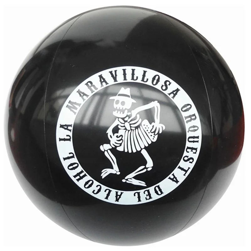 Black pvc inflatable beach ball for promotion
