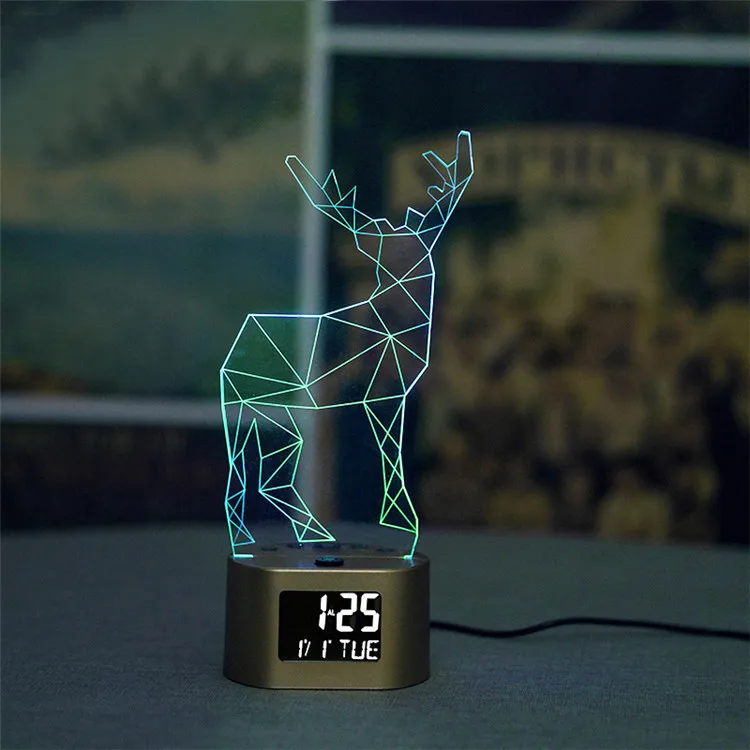 Clock night light 3D LED Night Light Base Creative 3D Signs illusion Night Lamp ABS LED Lighting Base for Acrylic