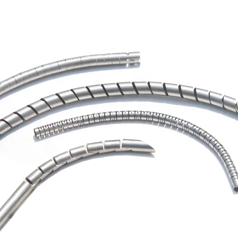 Customized stainless steel tube bending inner ent endoscopic stent tube laser cutting flexible endoscope snake bone tube