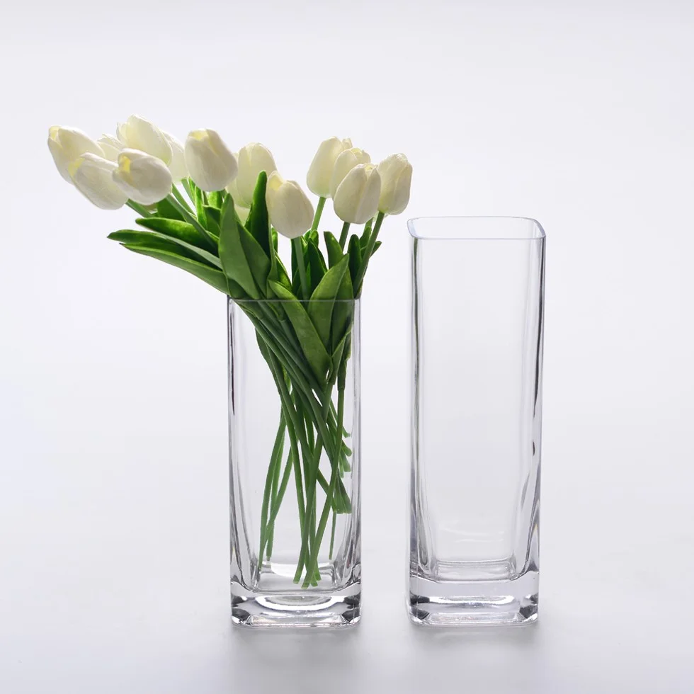Wholesale shanxi clear non acrylic glass cube vase