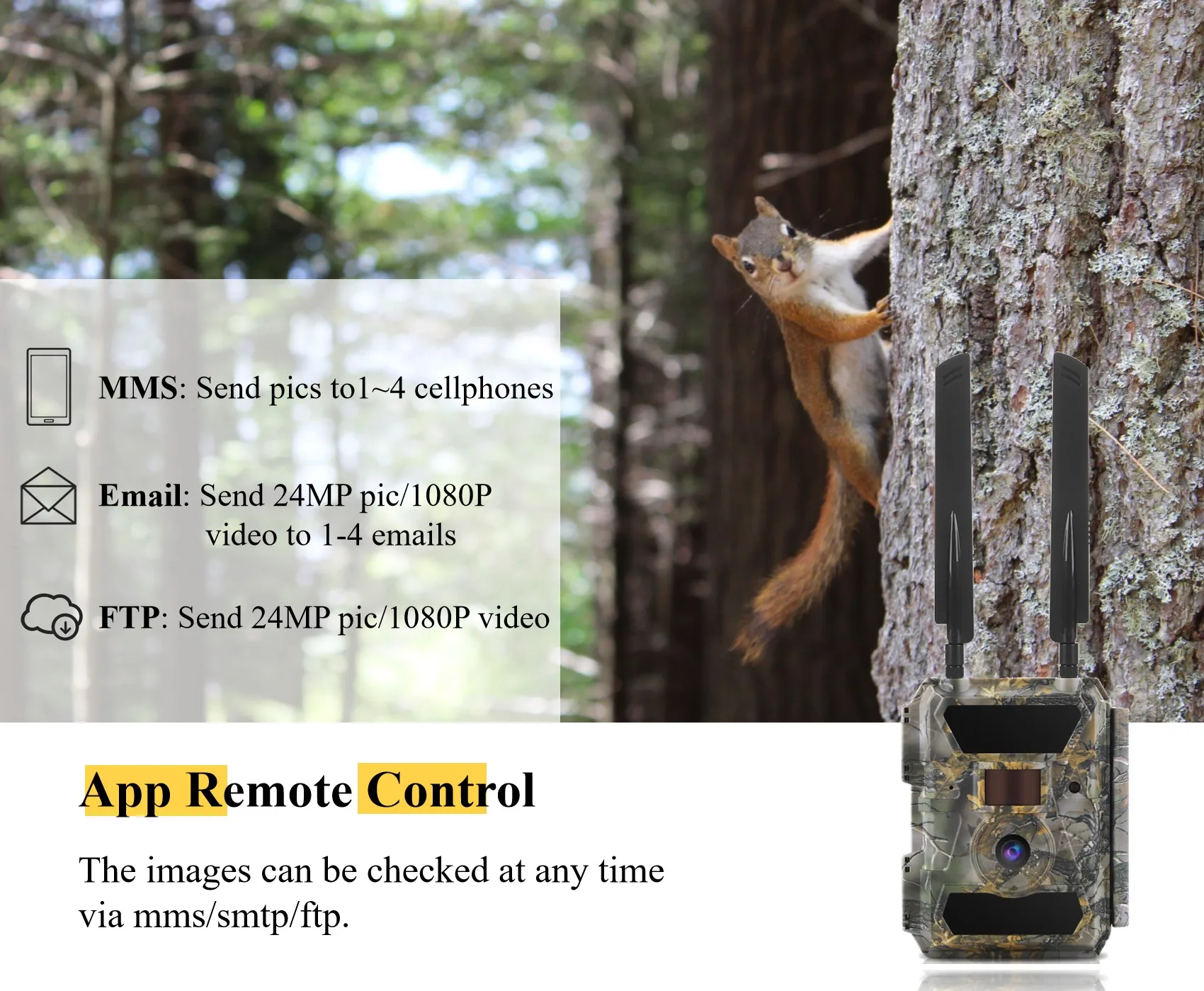 Best Seller 4G LTE Cellular Wildlife Camera Waterproof 1080p GSM MMS SD Support Hunting Trail Tracking Camera