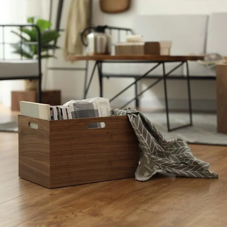 Solid Wood Desktop Storage Basket Sundry Box for Cosmetics & Intimates Home Dormitory Organizer Food Safe Use