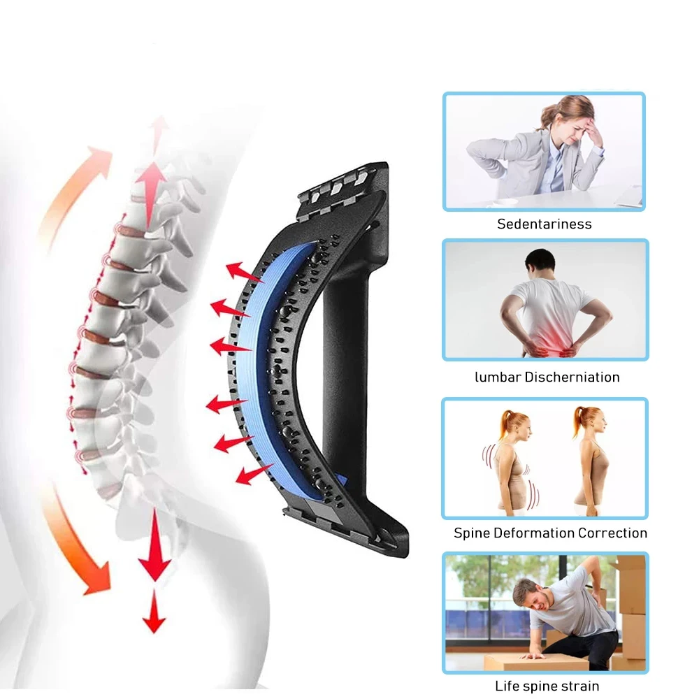 Massage Pain Relief Device Multi Level Magnetic Acupressure Points Lumbar Back Cracker