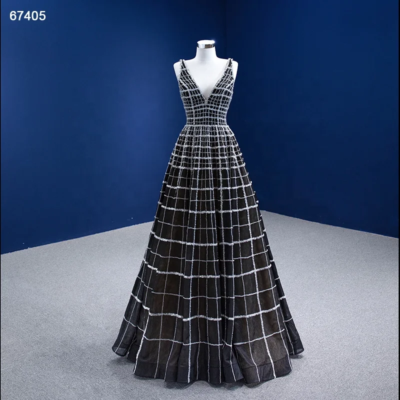 Jancember RSM67405 Sexy Black Mature Sleeveless Shining Sequin Party Evening Dresses