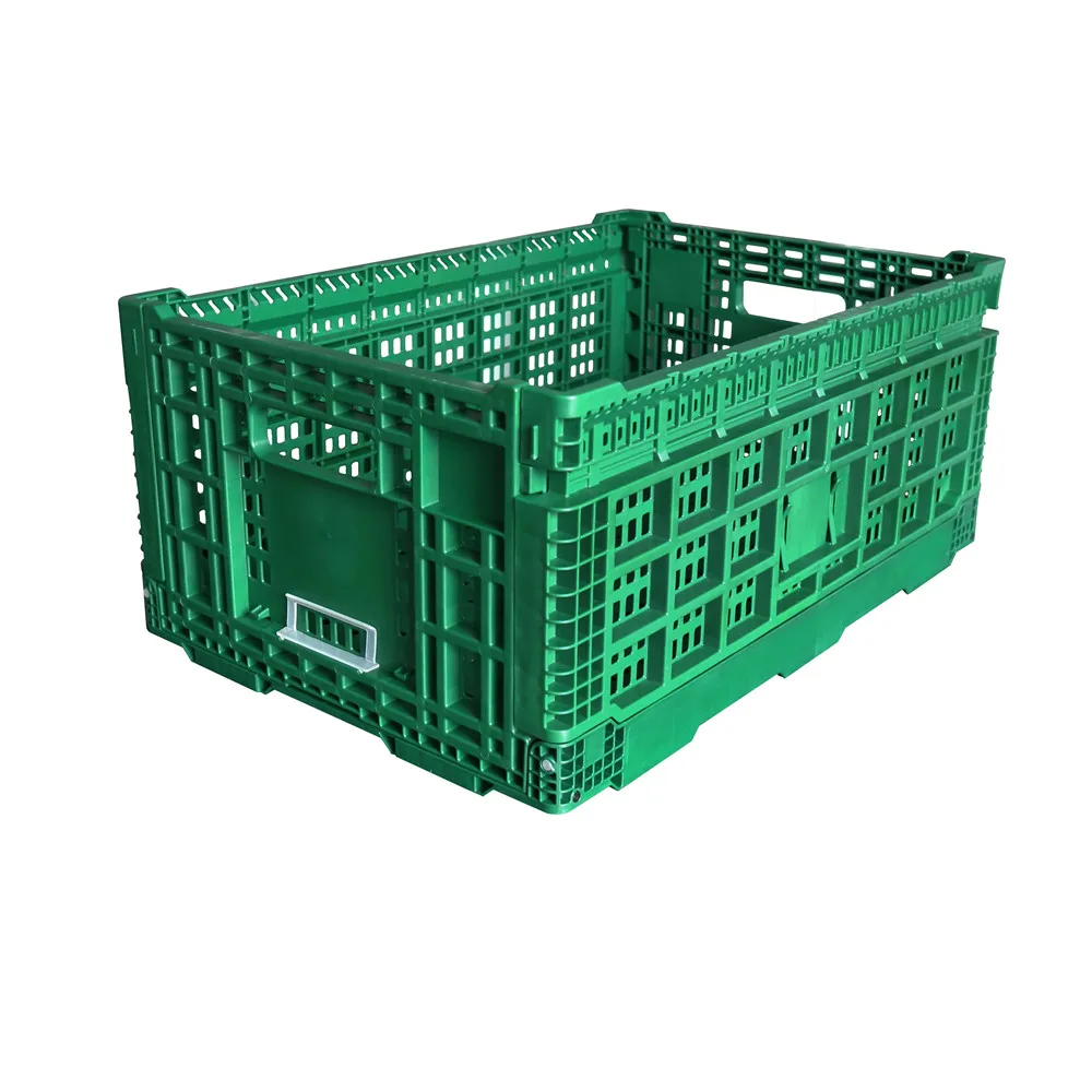 JOIN Collapsible Storage Fruit Ventiled Transport Basket Plastic Collapsible Basket Vegetable Mesh Foldable Crate