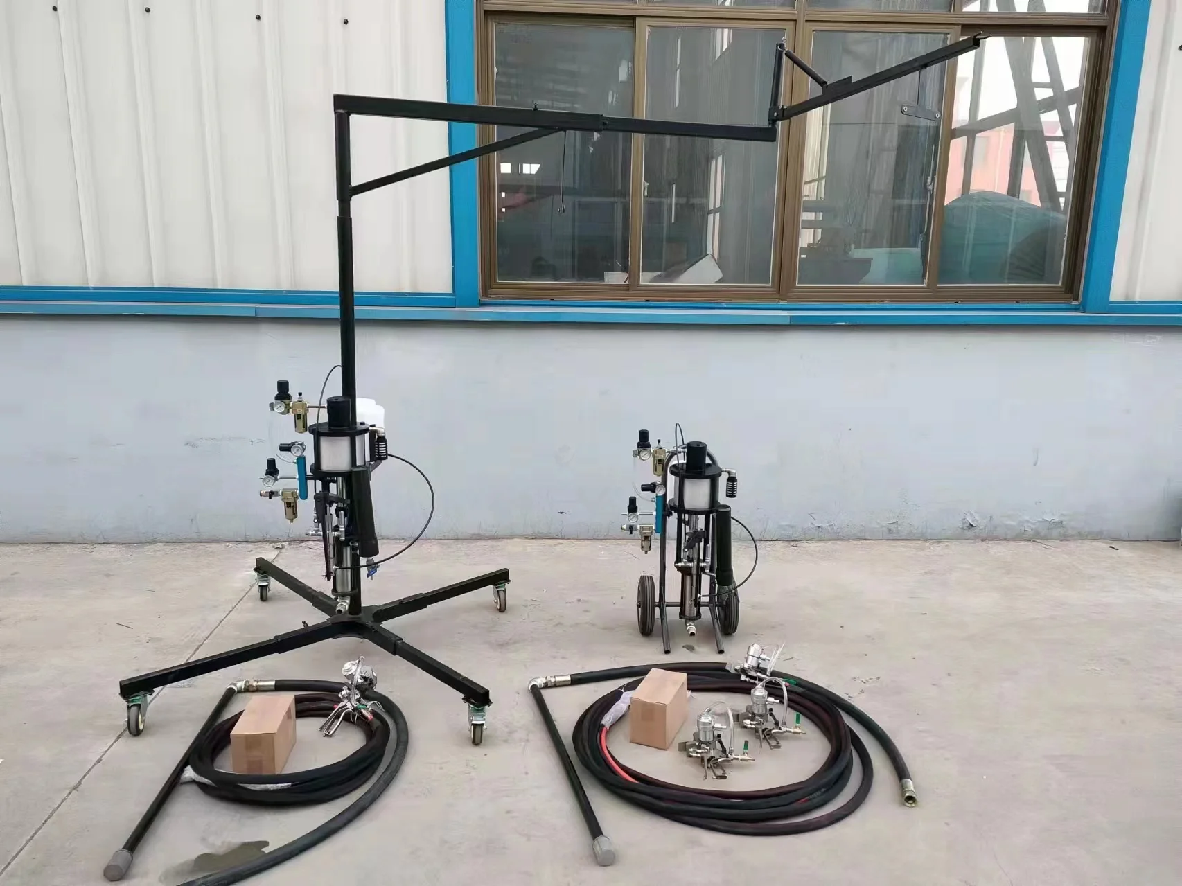 Industrial Anti-corrosive Sprayer - Pneumatic FRP Spraying Machine with Fiberglass Reinforced Plastic Bracket