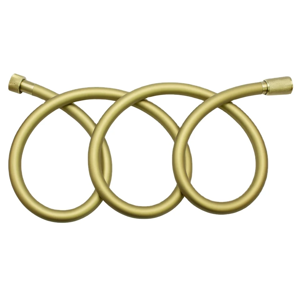 Luxurious Gold Silicone Shower Hose Anti-Twist, 1m/1.5m/2m Lengths
