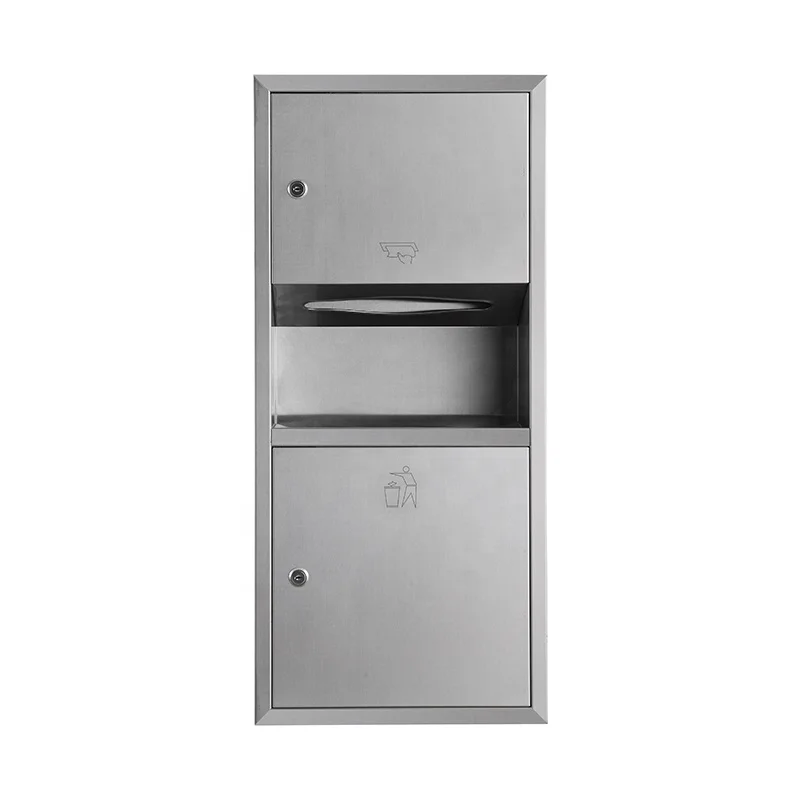 Комбинированный диспенсер для бумажных полотенец из нержавеющей стали с 304