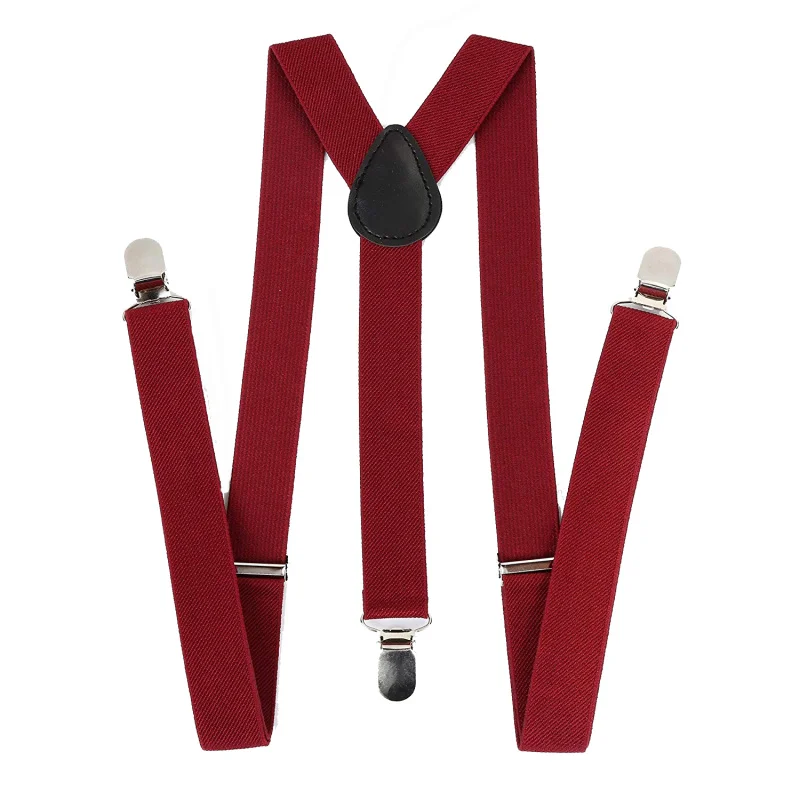 Adjustable Elastic Y Back Style Suspenders for Men and Women With Strong Metal Clips
