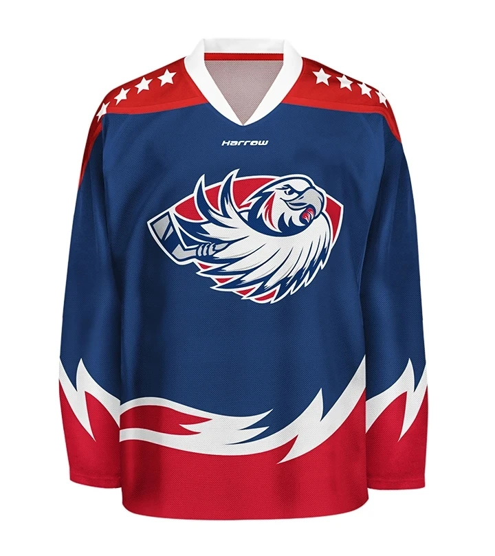 High Quality Mens Hockey Jerseys  Funny Sublimation Hockey Jersey Embroidered Long Sleeve Vintage Hockey Jersey Custom Made