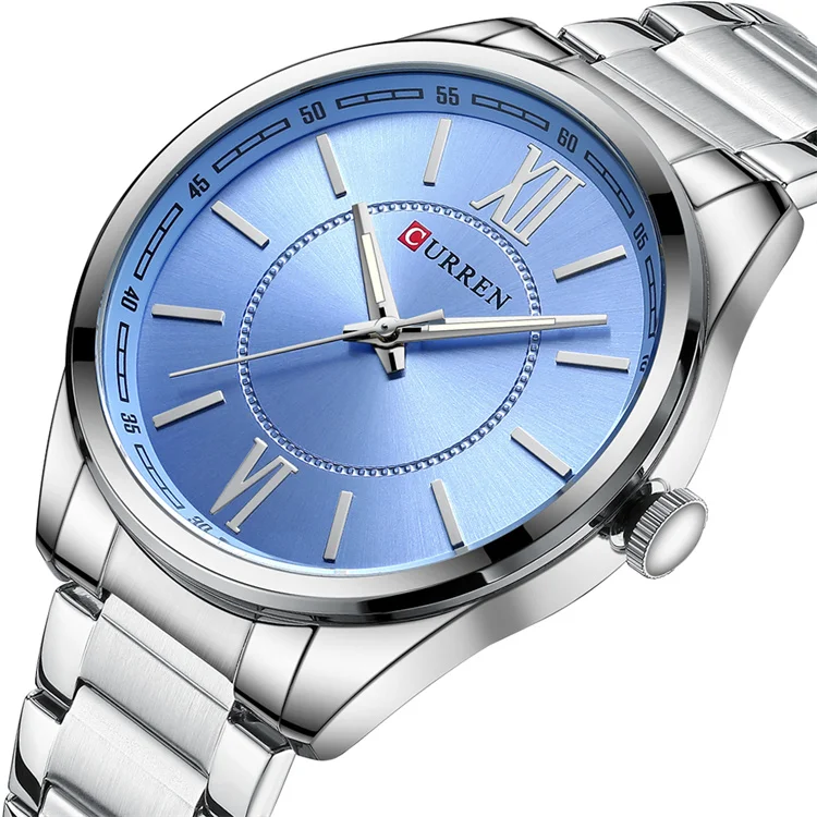 Curren 8423  Chinese men hour low price Stainless steel band Luminous date display Simple business watch supplier