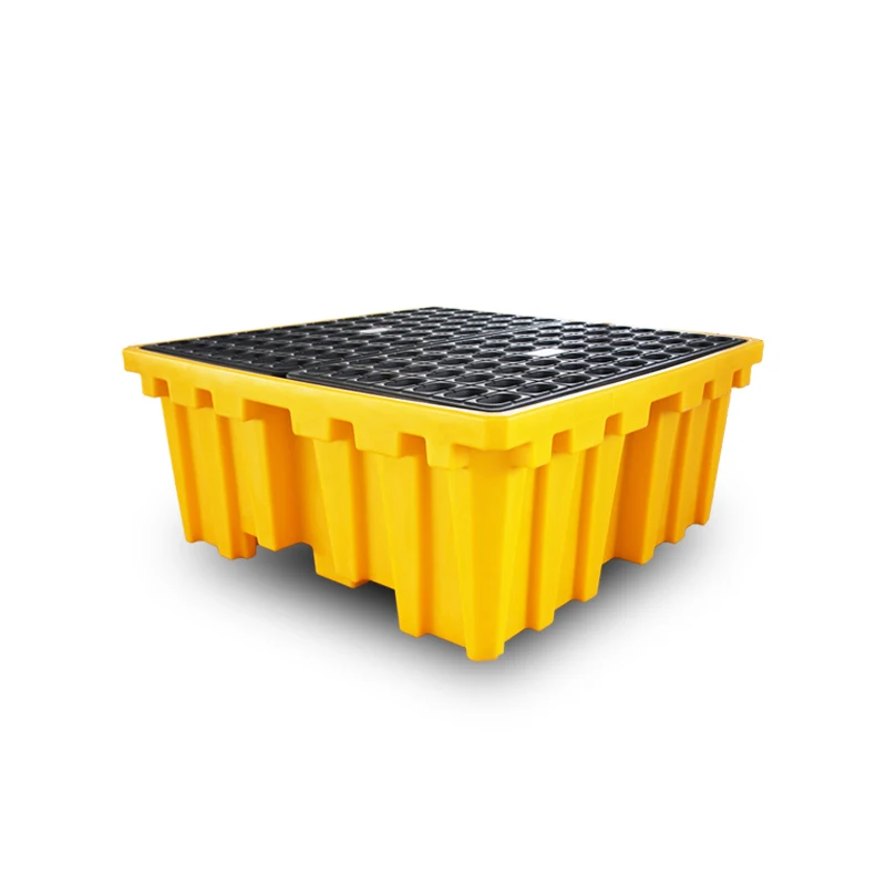 Chinese manufacturing detachable 4 drum Plastic spill pallet