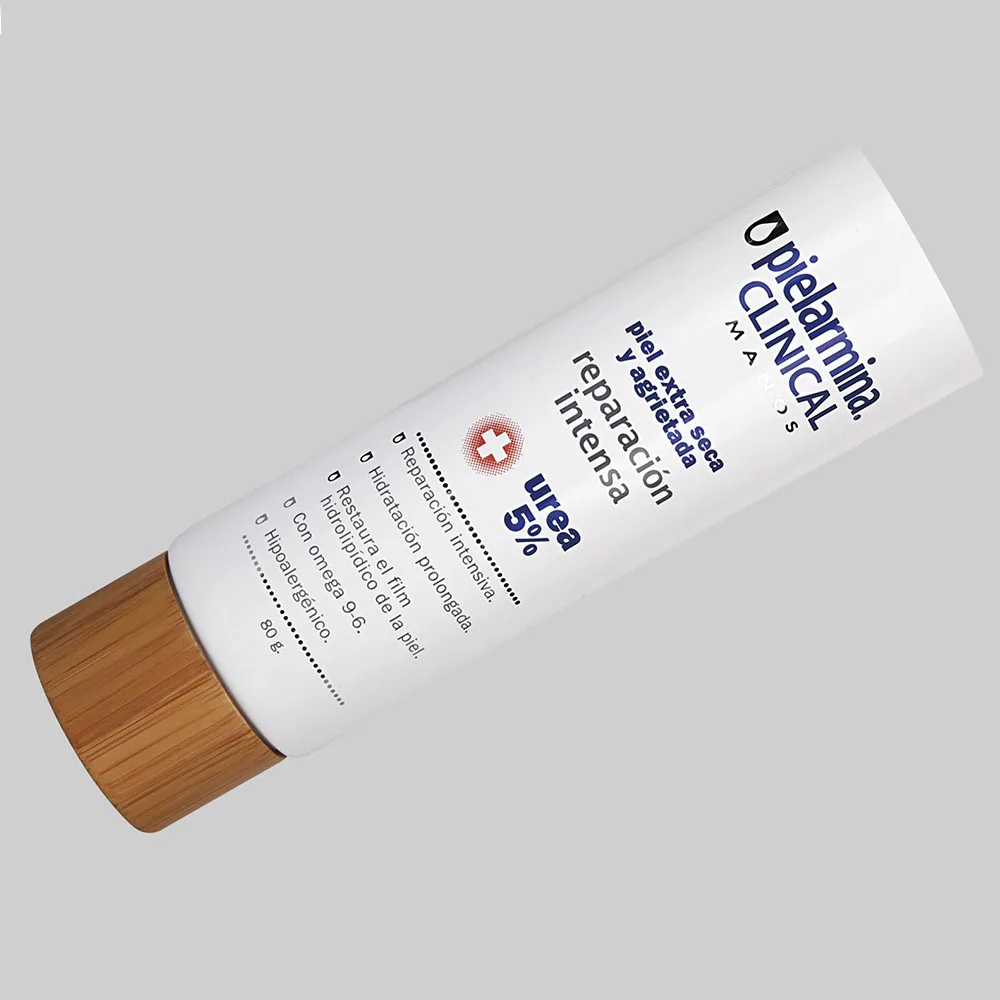 
D40mm 100ml Round soft plastic package containers repair skin lightening cream tube with cover wood 