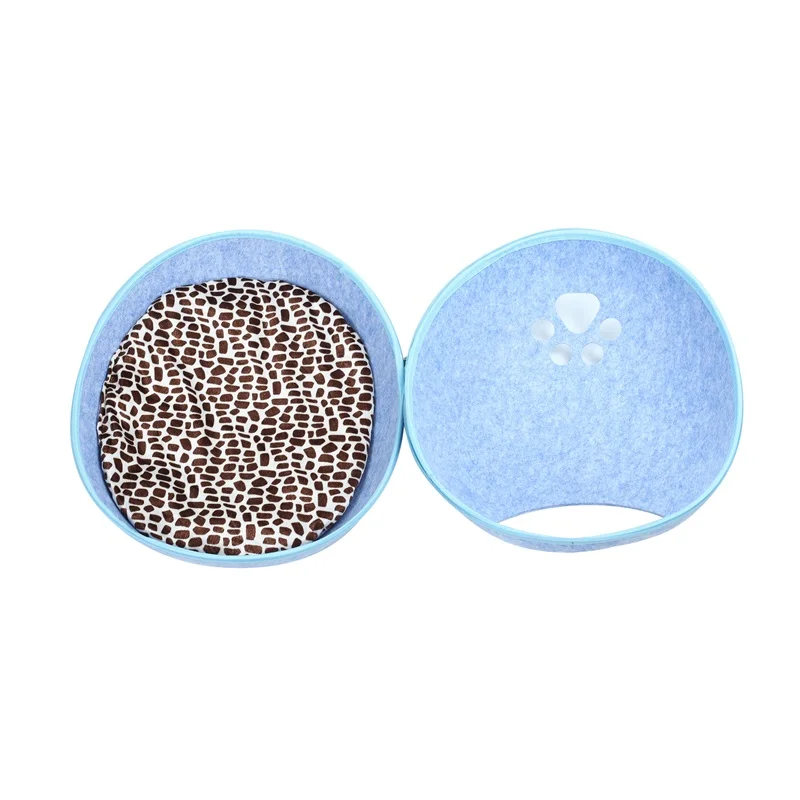 
Cheap factory price Cat Bed Sleeping Bag Zipper Egg Shape Felt Cloth Warm Pet House All Around Nest 