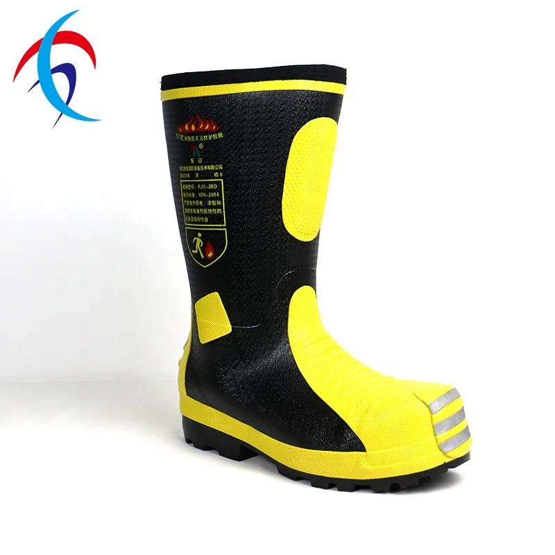 High Quality Lightweight Winter Fire Safety  Rubber Firefighter Climbing Boots for Fire Fighting Rescue