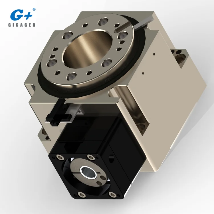 200mm Hollow Shaft hypoid gearbox High Load High Rigidity Servo Motor Hollow Rotary Stage