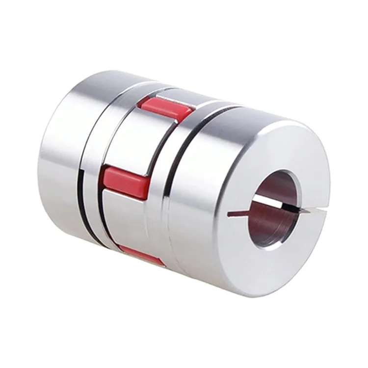 Custom CNC Machining Aluminum Plum Coupler Flexible Shaft Coupling Motor Connector for 3D Printer Solid Rubber Pad