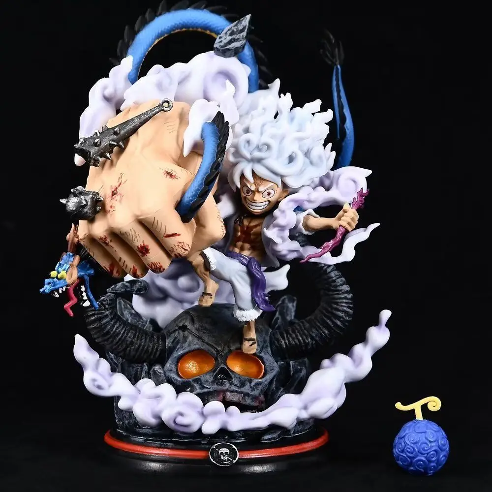 One Pieced Action Figure  TH Heavenly Painting Ghost Island Chapter Five Nica Luffy Statue Handmade Model Doll Decoration Anime