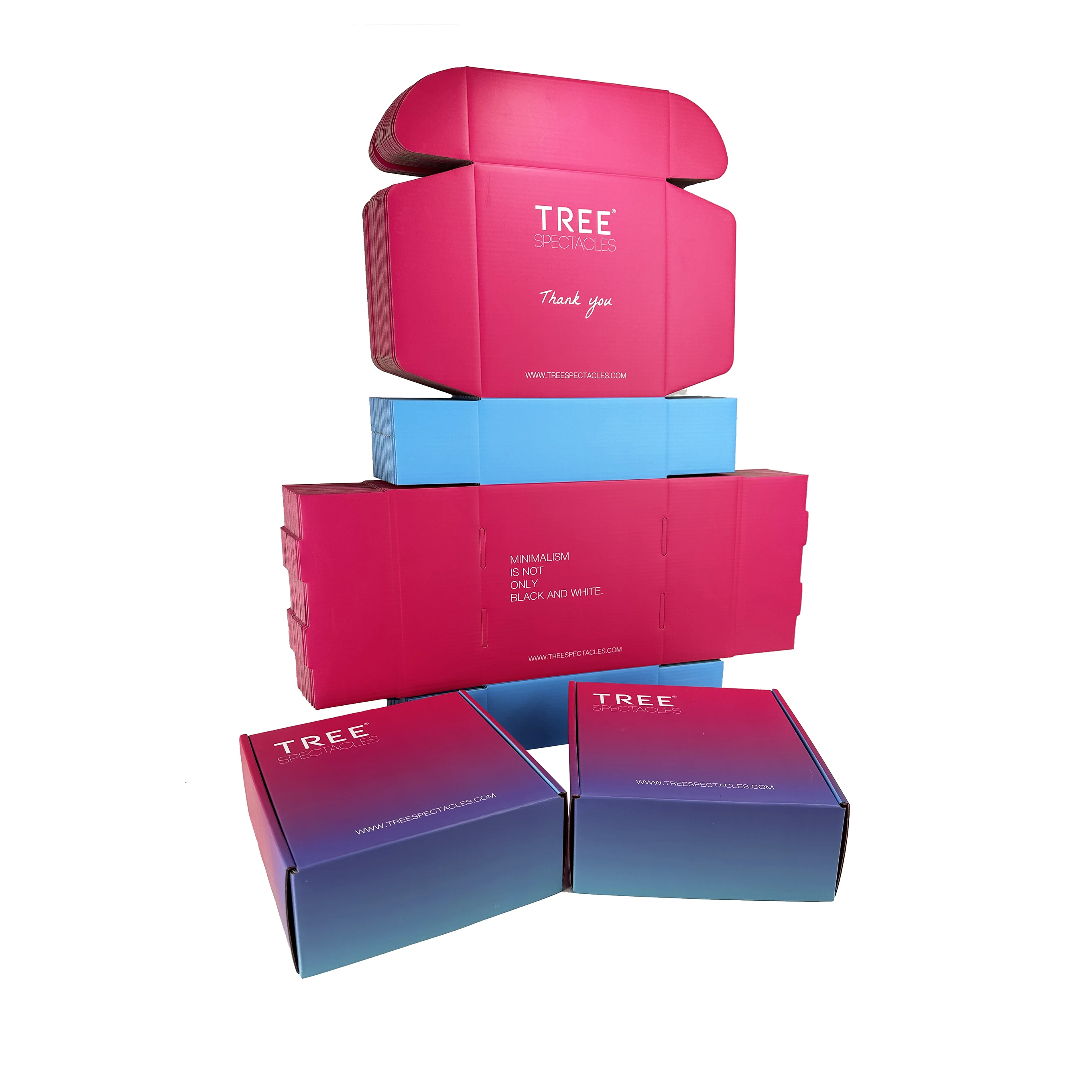 C7 Custom Logo Recycled Environmental High Quality Printed Colorful Mailing Corrugated Box Glasses Packaging Shipping Box