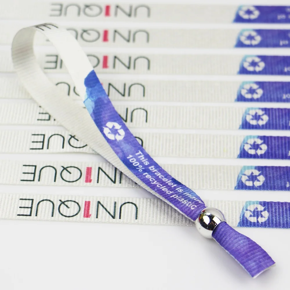 Eco friendly OEM ODM Recycled plastic RPET wrist bands for school