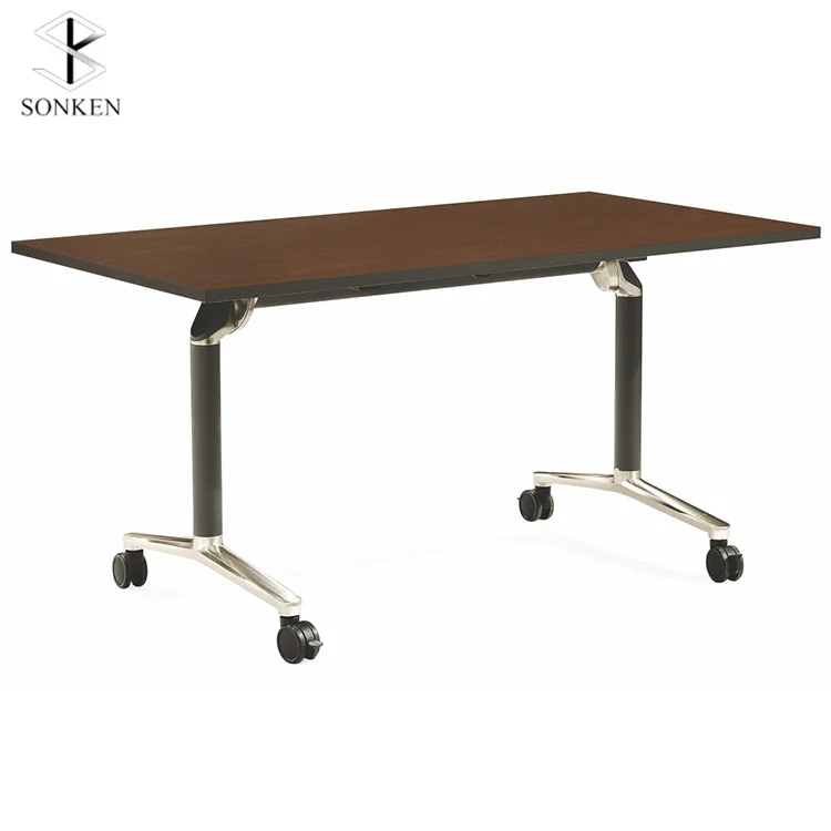 Direct manufacturers supply morden small conference table flexible meeting table desk with wheels