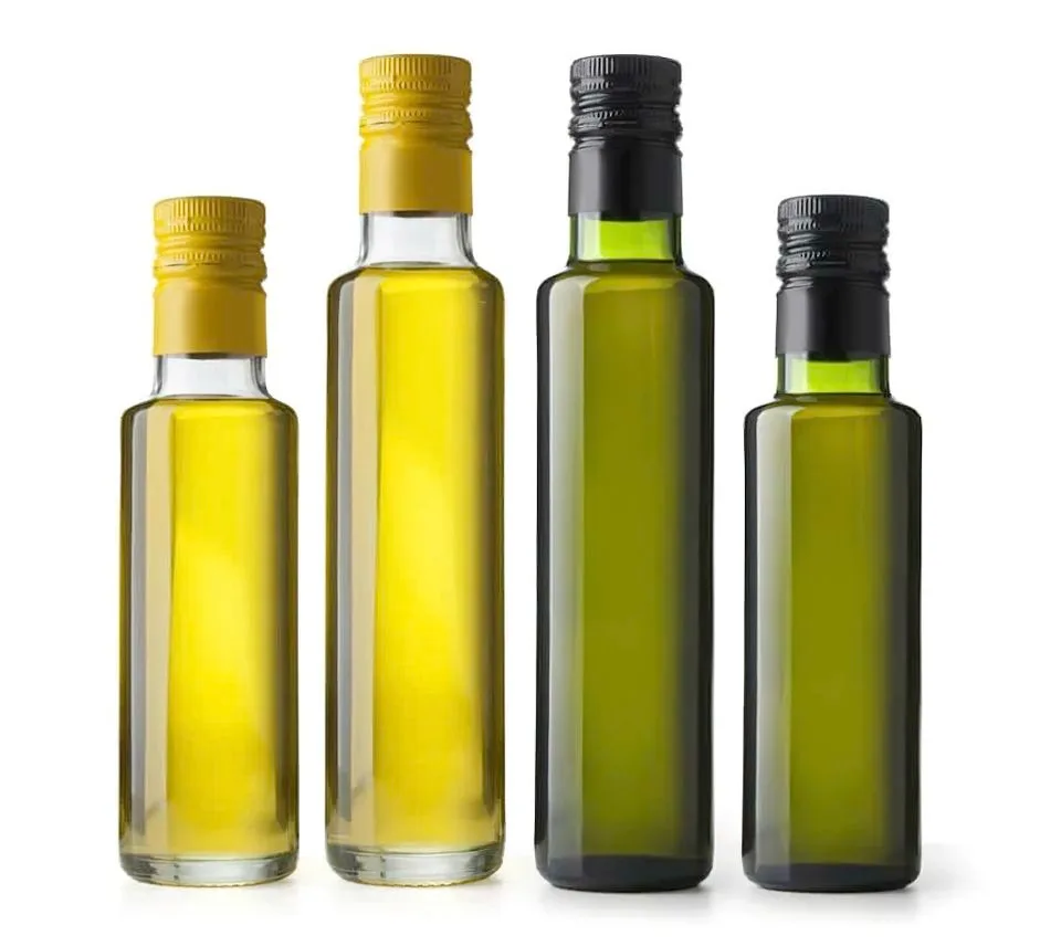 Bulk 100ml 250ml 500ml 750ml 1l Empty Square Dark Green Marasca Cooking Olive Oil Glass Bottles