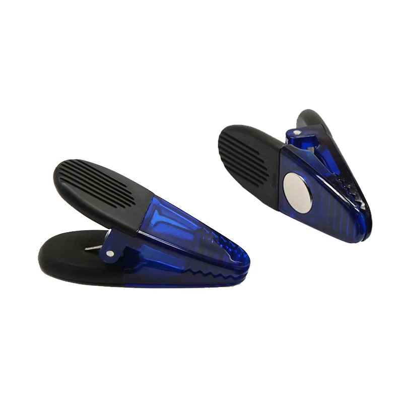 Customized Logo Plastic Magnetic Memo Clip / Fridge Magnet Clip / Paper Clip With Strong Neodymium Magnet