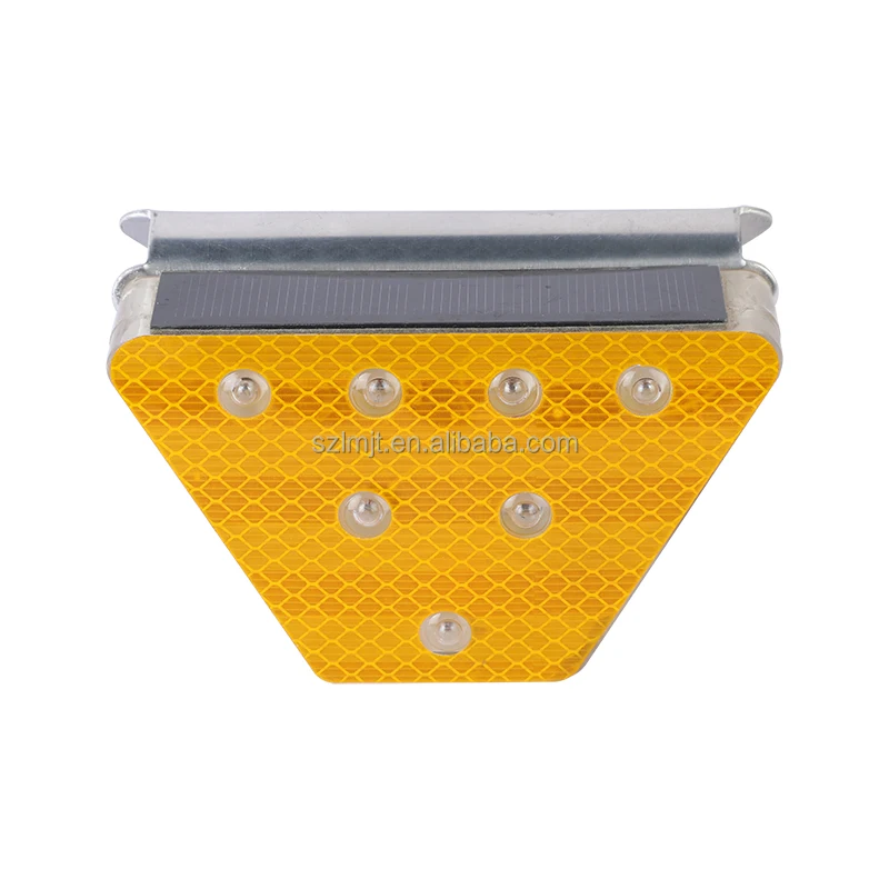 High-quality Trapezoid Aluminum Flashing 7 LED Delineator Solar Guardrail Delineator Sync LED Flashing Delineator Factory Price