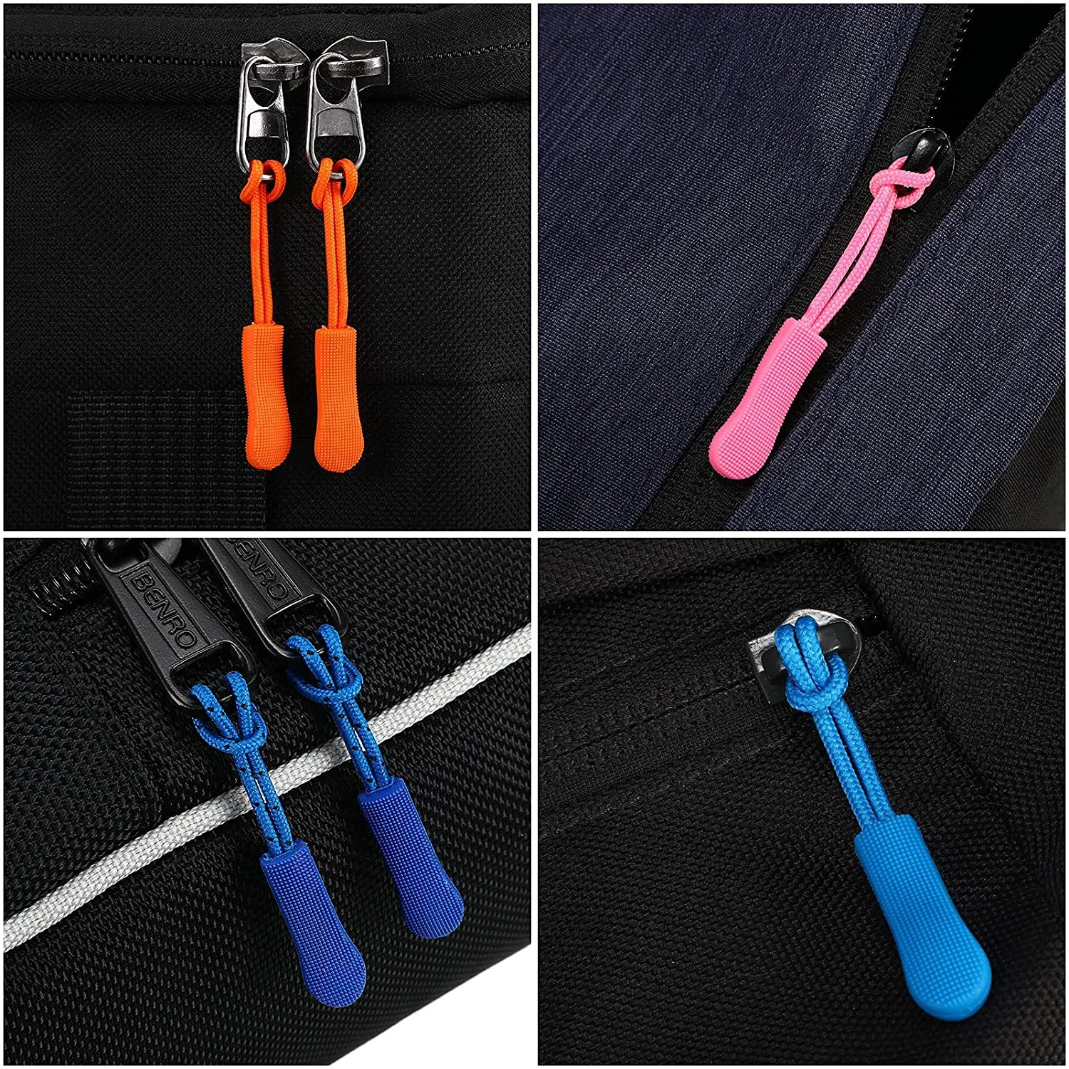 25 Colors Zipper Tags Strong Nylon Cord, Zipper Pull Replacement for Backpacks, Jackets, Luggage, Purses, Handbags, Sweatshirt