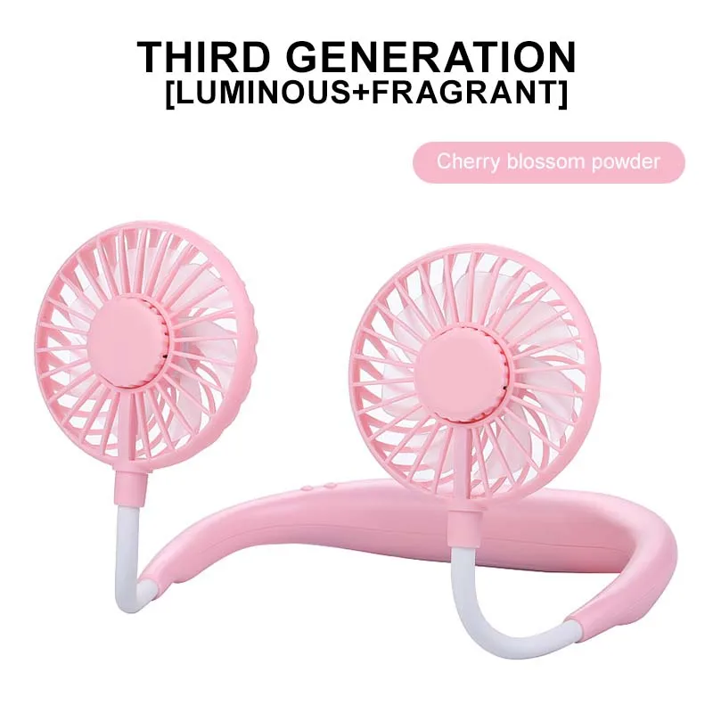New Silent Mini Cooling Fan USB Rechargeable  Portable Wearable Sports Hanging Neck Fan