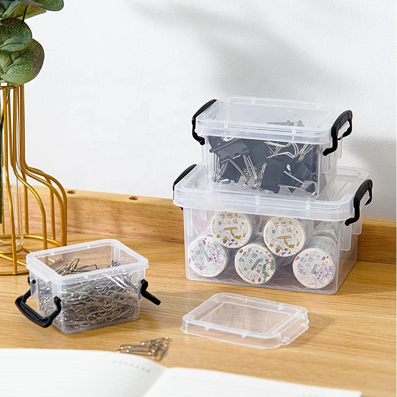 Medium Modular Latching Box Wholesale Factory Price Plastic Small Container Lots Cosmetics Storage