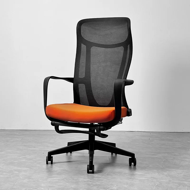 Waist support reclining office chair with stool feet latex lumbar support pillow ergonomic chair home computer chair