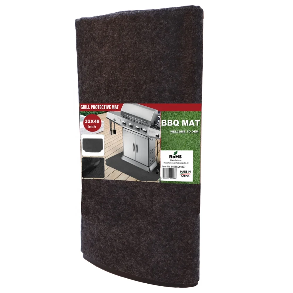 Portable fireplace mat polyester bbq grill mat Camping Fire Mat Fireproof felt