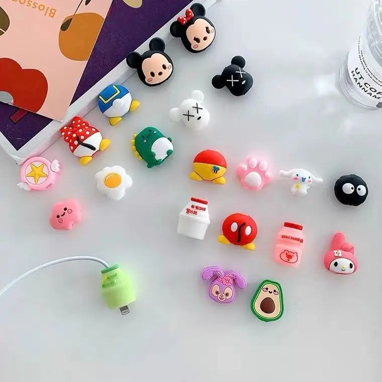 ST-071 Custom logo Creative wall cell mobile phone data charge holder stand mobile phone charging cable save protector