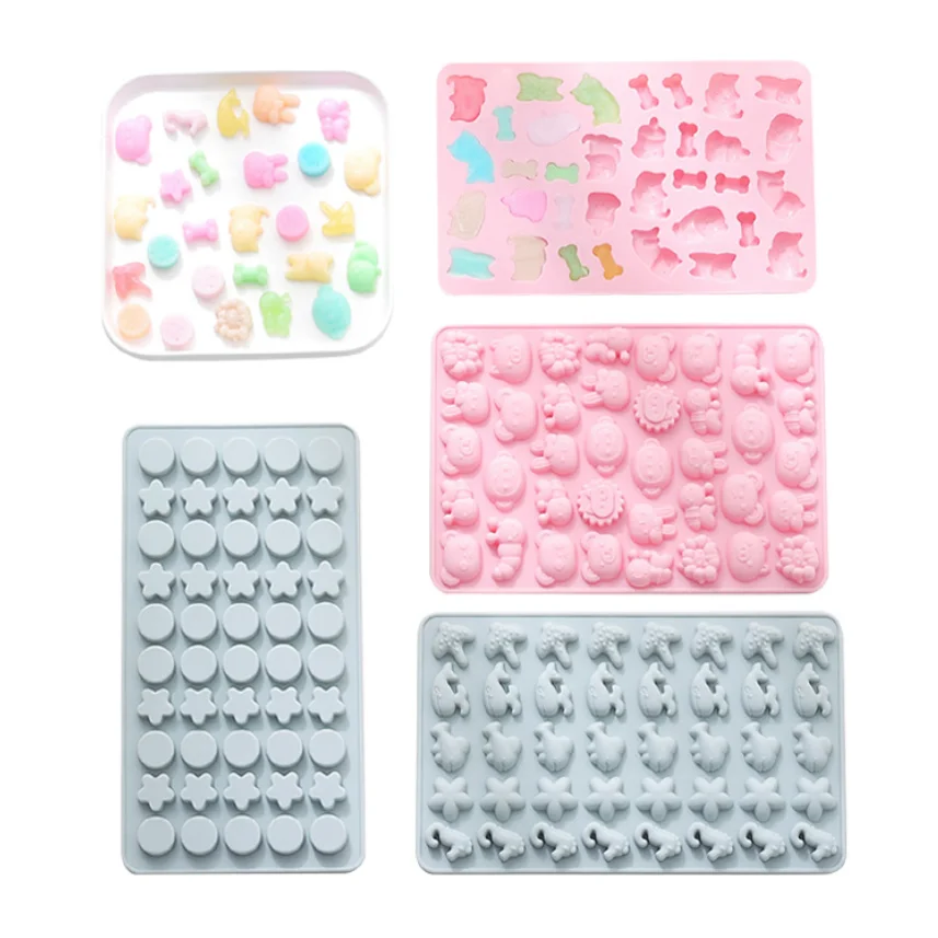 Creative Cartoon Shape Silicone Gummy Molds DIY Nonstick Mini Baking Mould For Chocolate Hard Candy Sweet Jelly Fondant