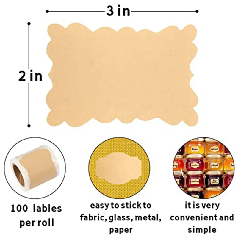 Free Design Custom Shape Die Cut Stickers kraft Paper Adhesive Stickers for Shipping Labels