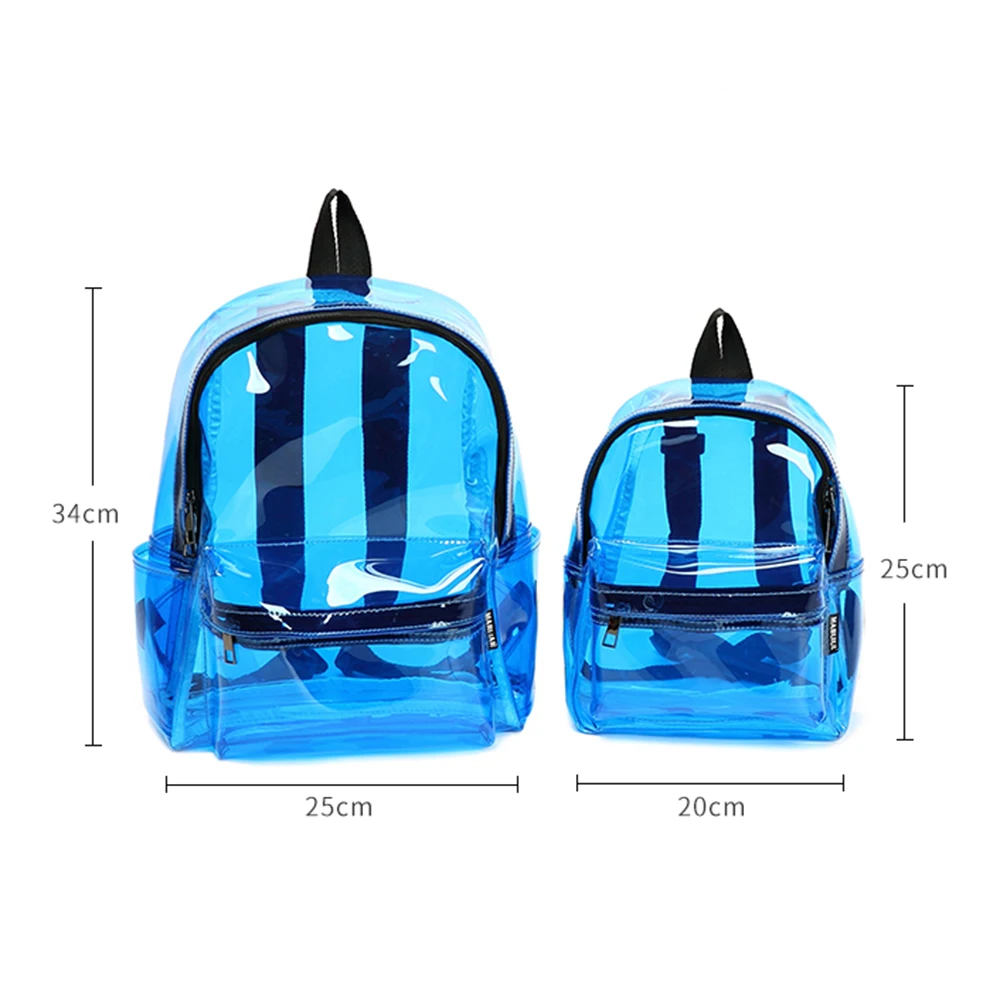 Custom Clear Mini Backpack Transparent pvc bag Backpack, Fashion clear School Backpack